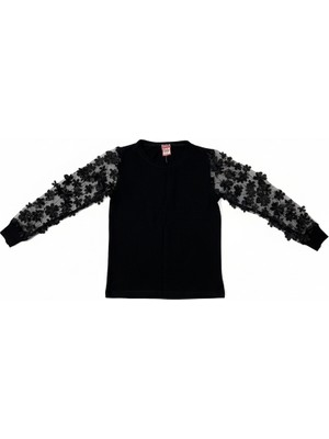 Selvira Kız Çocuk Dantel Kol Detaylı Bluz – Şık Günlük ve Özel Gün Üst Giyim