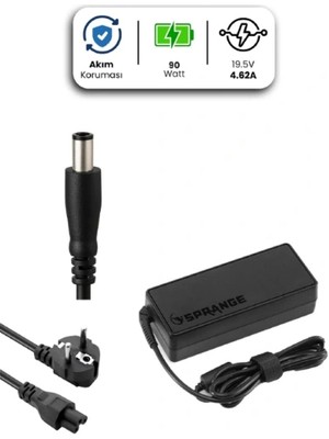 Ttt 19.5V 4.62A 7.4 * 5.0mm 90W Dell Için Laptop Adaptör