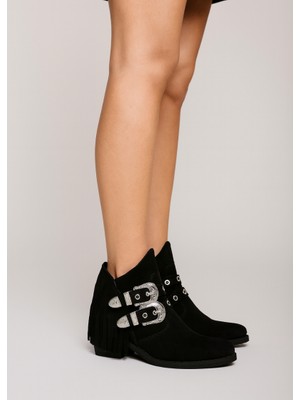 Giydim Gidiyor Palan Süet Bot Siyah