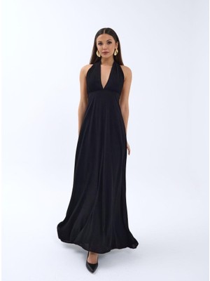 Moda Loris 6996 Elbise-Siyah