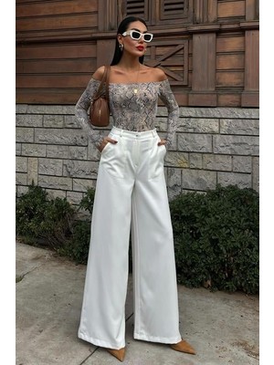 Moda Loris Bol Paça Palazzo Pantolon 0080