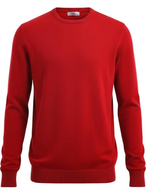 Uki Kırmızı Bisiklet Yaka Triko Kazak