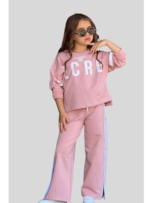 Turuncu Gardrop 5-14 Yaş Secret Çıtçıtlı Kız Çocuk Takım Pudra