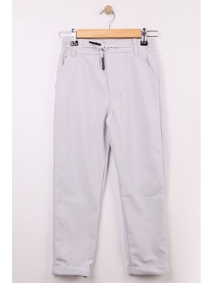 Turuncu Gardrop 7-11 Yaş Double Paça Jogger Erkek Çocuk Pantolon Gri