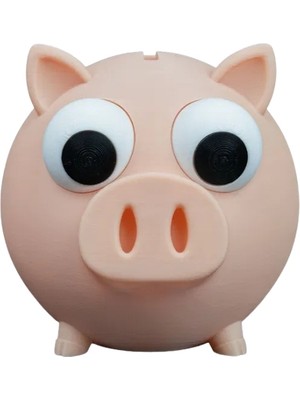 3dprototürk Sevimli Domuz Kumbara - 8 cm Mini Dekoratif Para Kutusu - Masaüstü Tasarruf Figürü ve Eğitici Çocuk Hediyesi