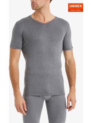 Blackspade Unisex Termal Tişört 2. Seviye 1263 - Gri Melanj