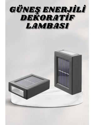 Tgzm Bahçe Aydınlatması Solar Güneş Enerjili Dekoratik LED Işıklı Lamba - TG0012-2RDZG1