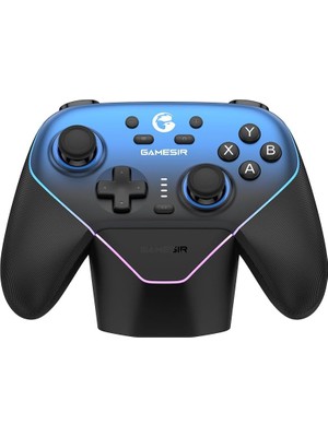 Super Gaming Controller For Pc/switch/ios/, Hall Effect Stick & Trigger, Rubberized Grips, Rgb, Swappable Abxy, Detachable Faceplate, 1000MAH With Charging
