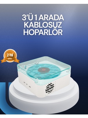 Tgzm Bluetooth Hoparlör – 3-Ü-1 Saatli Gece Lambası ve Vintage Tasarım - TG0012-2RN662