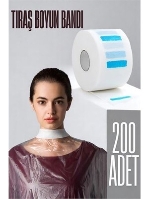 Tgzm Hsnet Kuaför Tıraş Boyun Bandı - Berber Boyun Bandı Tek Kullanımlık Boyun Ban - TG0012-2RYHK