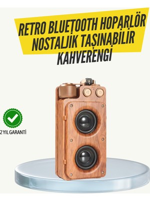 Tgzm Klasik Görünümlü Bluetooth Hoparlör 360 Derece Stereo ve Fm Radyo - TG0012-2RPBF8