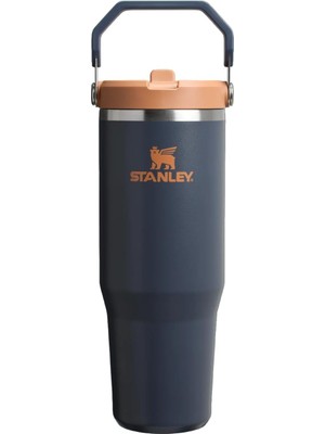 Iceflow Flip Straw Tumbler Pipetli Termos Bardak, Lacivert (Twilight), 0.89 Litre