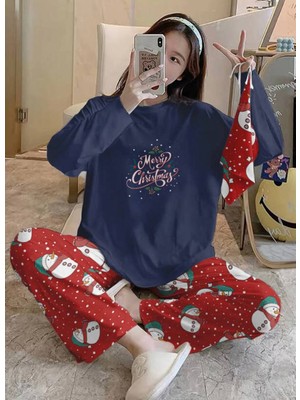 Silona Homewear Bahd Merry Navy Süpersoft Kadın Pijama Takım