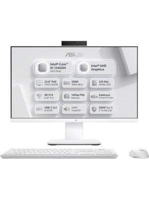 Asus V400 Intel Core I5-13420H 24GB 512GB SSD 23.8" Fhd Freedos Beyaz All In One Pc V440VAK-I58512W0D 010