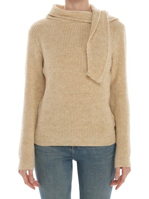 Qoolest Fiyonk Yaka Detaylı Yüksek Yaka Triko Kazak