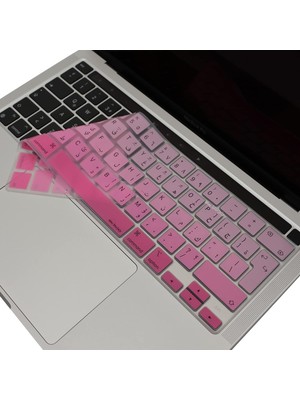 Pro Klavye Kılıfı 13 Inç M1-M2 Uk Arapça Baskı A2338 2289 2251 2141 Uyumlu Gradient Pembe