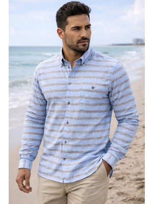 Varetta Erkek Mavi Uzun Kollu Gömlek