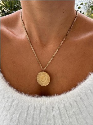 Hercy 316 L Paslanmaz Çelik Ata Kolye | Burgu Zincir Kolye | 50 cm | Uzun Kolye