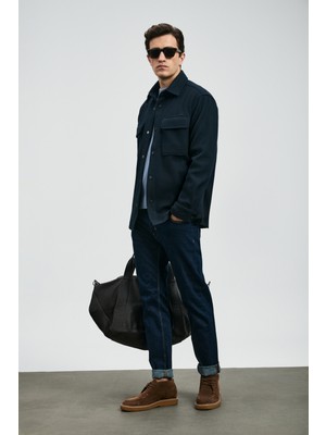 Lufian Sky Smart Jean Erkek Pantolon Slim Fit Mavi