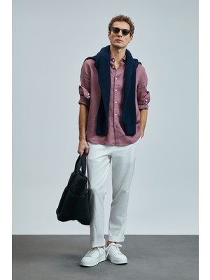 Lufian Karl Smart Erkek Chino Pantolon Slim Fit Beyaz