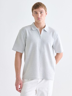 Lc Waikiki Yeni Sezon Polo Yaka Çizgili Penye Erkek Tişört