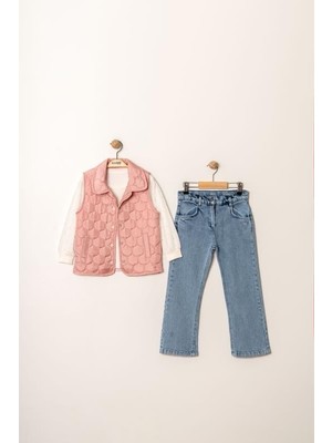 MİNİM Çocuk Tk Kız Çocuk Yelekli Takım