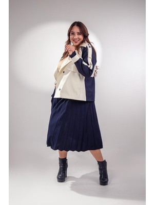 Roxxlen 2237000 Büyük Beden Pliseli Etek