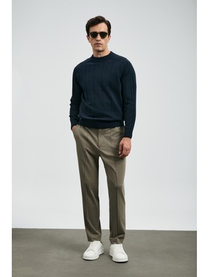 Lufian Sımon Smart Erkek Chino Pantolon Slim Fit Toprak
