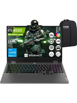 Lenovo Loq 15IAX9 I5-12450HX RTX4060 105W 64GB Ram 1tb SSD 15.6" Fhd IPS 144Hz W11 83GS00PHTR Taşınabilir Bilgisayar