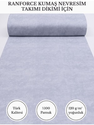 Fabricstown Ranforce Kumaş Nevresim Dikimi Için – %100 Pamuk, 240 cm × 100 Cm, Mermer Desen