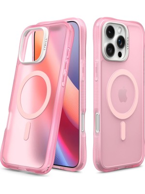 Ciel By 16 Pro Kılıf Ultrasheer Mag Sararma Karşıtı Hava Kanalı Teknolojisi™ Askeri Sınıf Koruma Baby Pink Mat Kapak - ACS08255