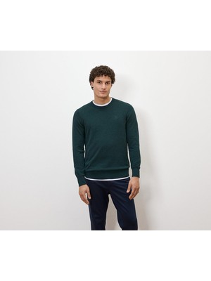 Tchibo Erkek Kazak, Bisiklet Yaka, Kırç. Yeşil