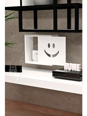 Bagax Gülen Yüz Desenli Modem/sigorta Saklama Kutusu, 40CM x 33CM