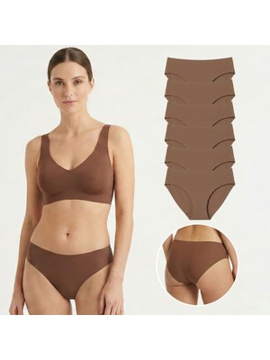 Serem Yıldızı Lazer Kesim Dikişsiz Slip Külot 6'lı- Iz Yapmayan Ikinci Ten Hissi