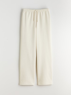 LC Waikiki Vision Bej Beli Lastikli Kadın Eşofman Altı