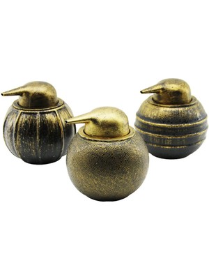 Go İthalat Penguen Görünüm - Eskitme Desen Seramik Tombulsıvı Sabunluk (5263)