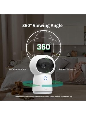 Hub G3 Kamera, Aı Destekli Güvenlik Kamerası, Yüz ve Hareket Tanıma, Ev Kamerası, 360° Görüş Açısı, 2k Yüksek Çözünürlük, Homekit Alexa Asistan Ifttt Uyumlu, Beyaz