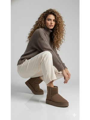 Pierre Cardin Kadın Içi Peluş Süet Vizon Yüksek Taban Günlük Bot 52710