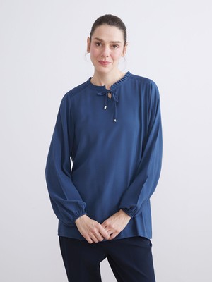 Lc Waikiki Yeni Sezon Fırfırlı Bağlamalı Yaka Bluz