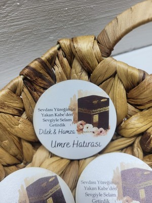 Ufuk Çizgisi Umre Hediyelik Kişiye Özel Mdf Magnet 20 Li