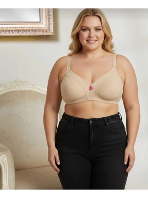 Nariya Kadın Büyük Beden Sütyen Süngersiz Balensiz Penye Kumaş Toparlayıcı Günlük Sütyen Battal Çamaşır