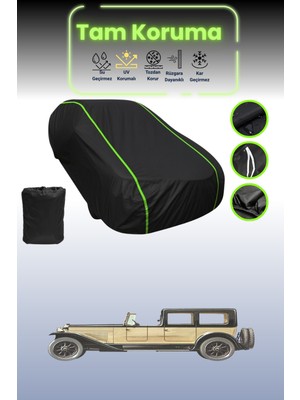 Dokaca Neo Siyah Neon Fitilli Fiat 520 Superfiat 1921 - 1922 Uyumlu Araba Brandası Koruma Örtüsü