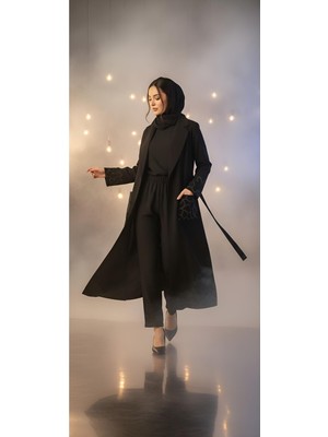 Moda Tesettür Cep Detaylı Takım Elbise