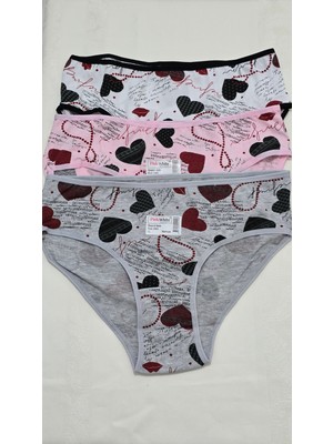 Macal Pink White Underwear Kadın Külot 3'lü Set 2603