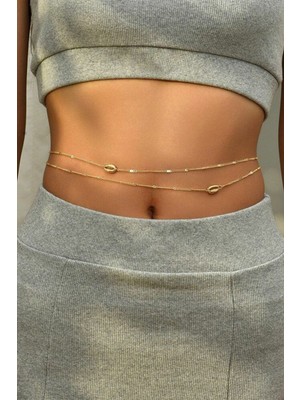 M Miel Bel Zinciri Bel Kolyesi Vücut Takısı