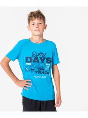 Decathlon Kiprun Çocuk Koşu Tişörtü - Mavi - Kıprun Dry + 500