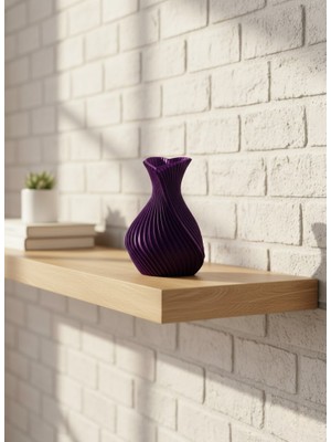 Magne Kalpli Mor Mini Vazo 5 cm Dekoratif Masa Üstü Aksesuar - TGR3049-1658