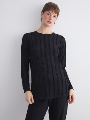 Lc Waikiki Yeni Sezon Bisiklet Yaka Dokulu Kadın Tunik