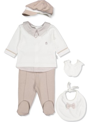 Bebetto Interlok Zıbın Set 5li (Royal Man) Bej
