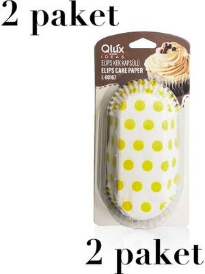 Nuit Concept 2 Paket Elips Kek Kapsülü Kağıt Kek Kalıbı Bpa Içermez Qlux Ideas L-00167 Karışık Renk